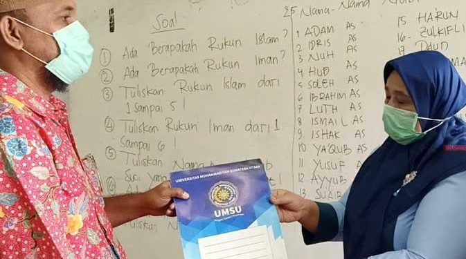 Dosen FH UMSU Adakan PKM Pemberian Bantuan Pencegahan Penularan Covid-19